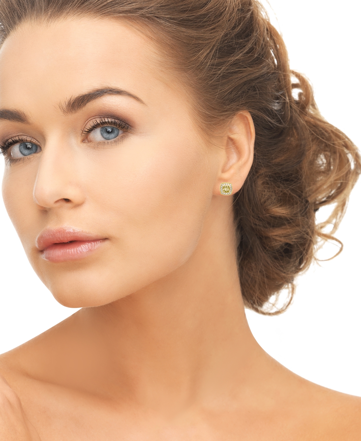 Macy's 2-Pc. Blue Topaz (4-1/2 ct. t.w.) and White Topaz (0.64 ct. t.w.) Pendant Necklace & Matching Earrings Set in Sterling Silver