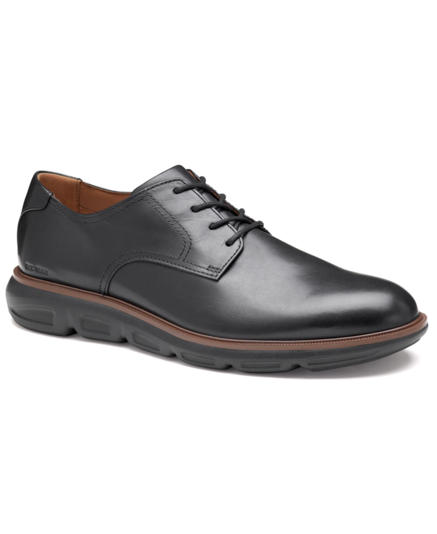 Мужские туфли Johnston & Murphy Larkin Plain Round Toe, цвет: Чёрный — фото 1