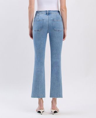 Women's High Rise Crop Flare Jeans