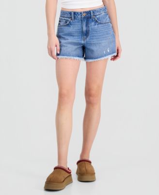Juniors' High-Rise Denim Shorts