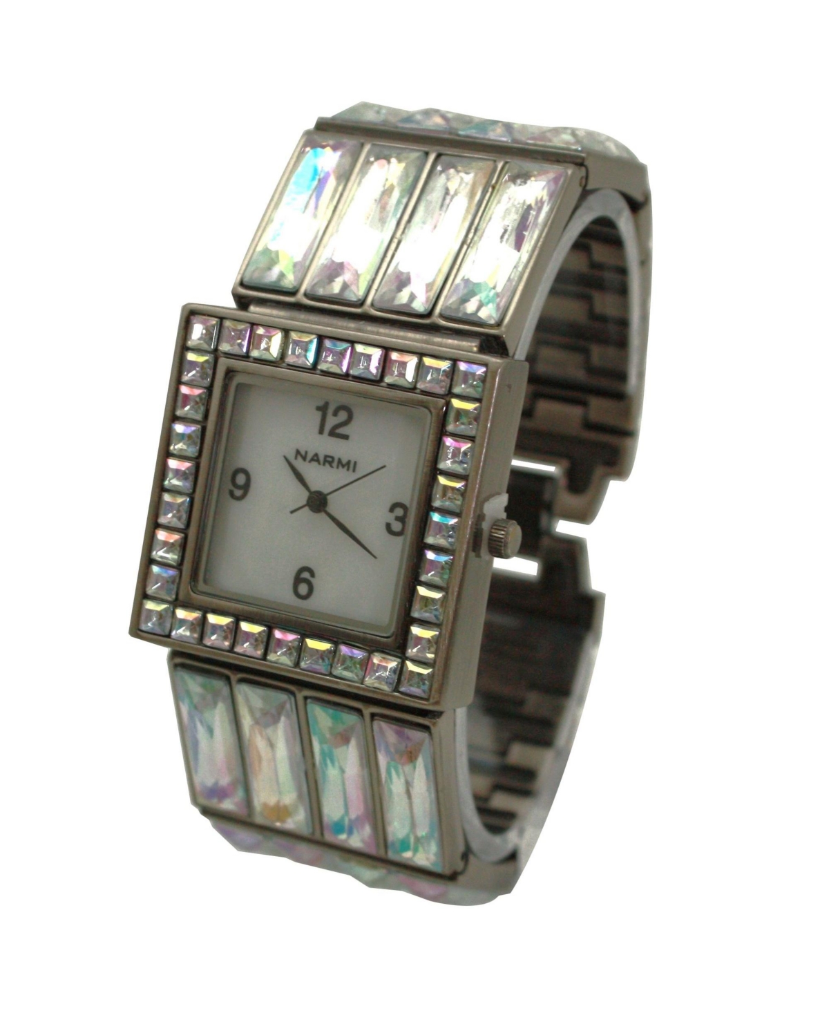 Olivia Pewter Pratt Square Jewel Women Watch