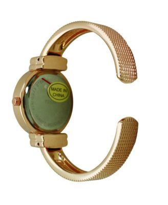 Rose Gold Red Olivia Pratt Every Day Textured Metal Bangle Watch