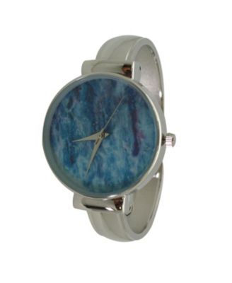 Stainless Steel Bangle Watch - Blue