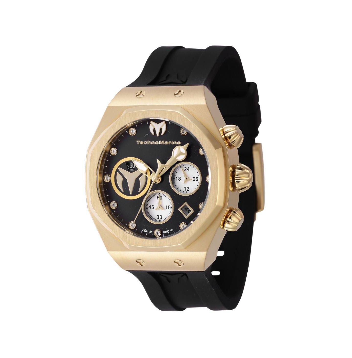 Женские часы TechnoMarine TM-523007 Reef Quartz Black, Silver Dial, цвет: Чёрный — фото 1