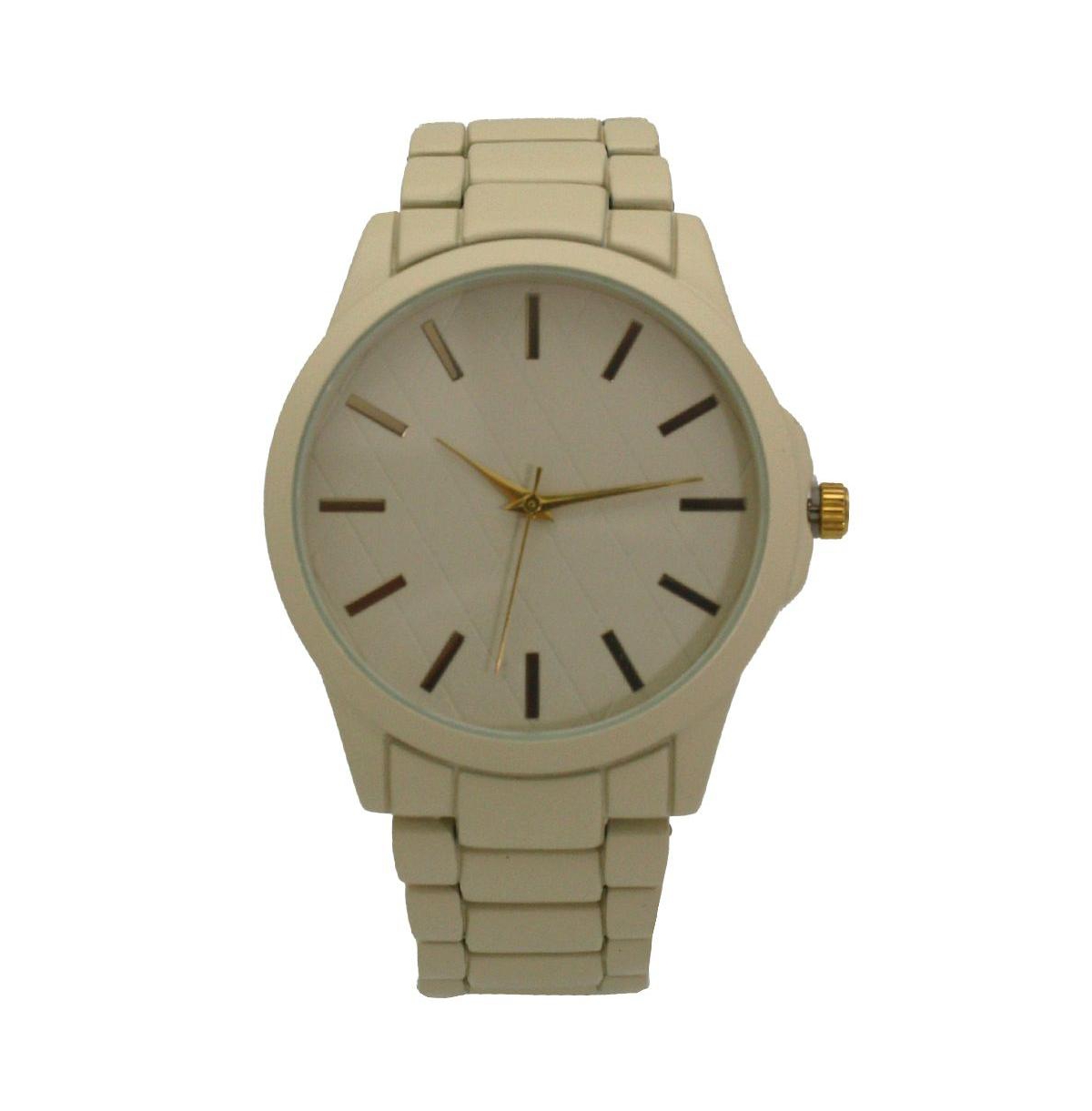 Olivia Pratt Beige Solid Color Large Face Women Watch