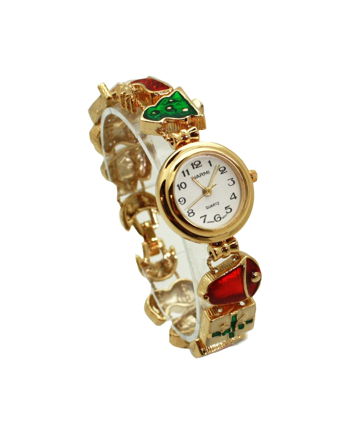 Olivia Pratt Gold Delicate Christmas Themed Women Bracelet Watch