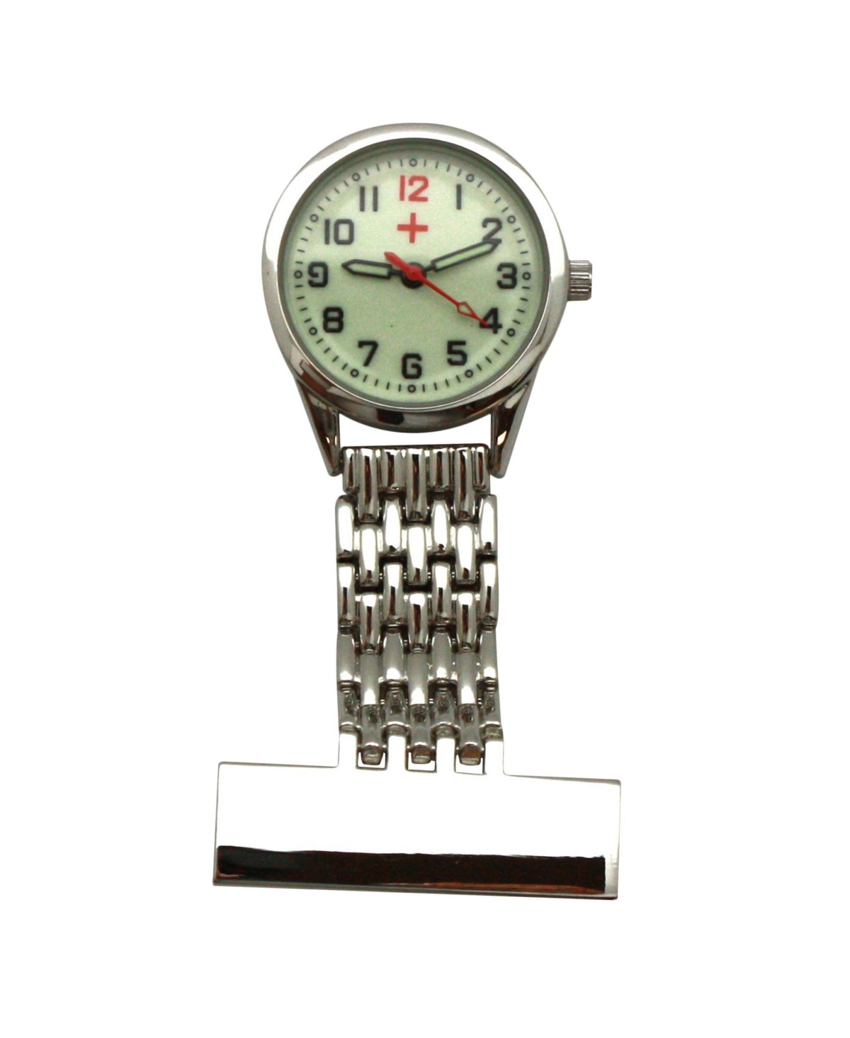 Olivia Pratt Silver Metal Elegant Fob Nurse Pocket Watch