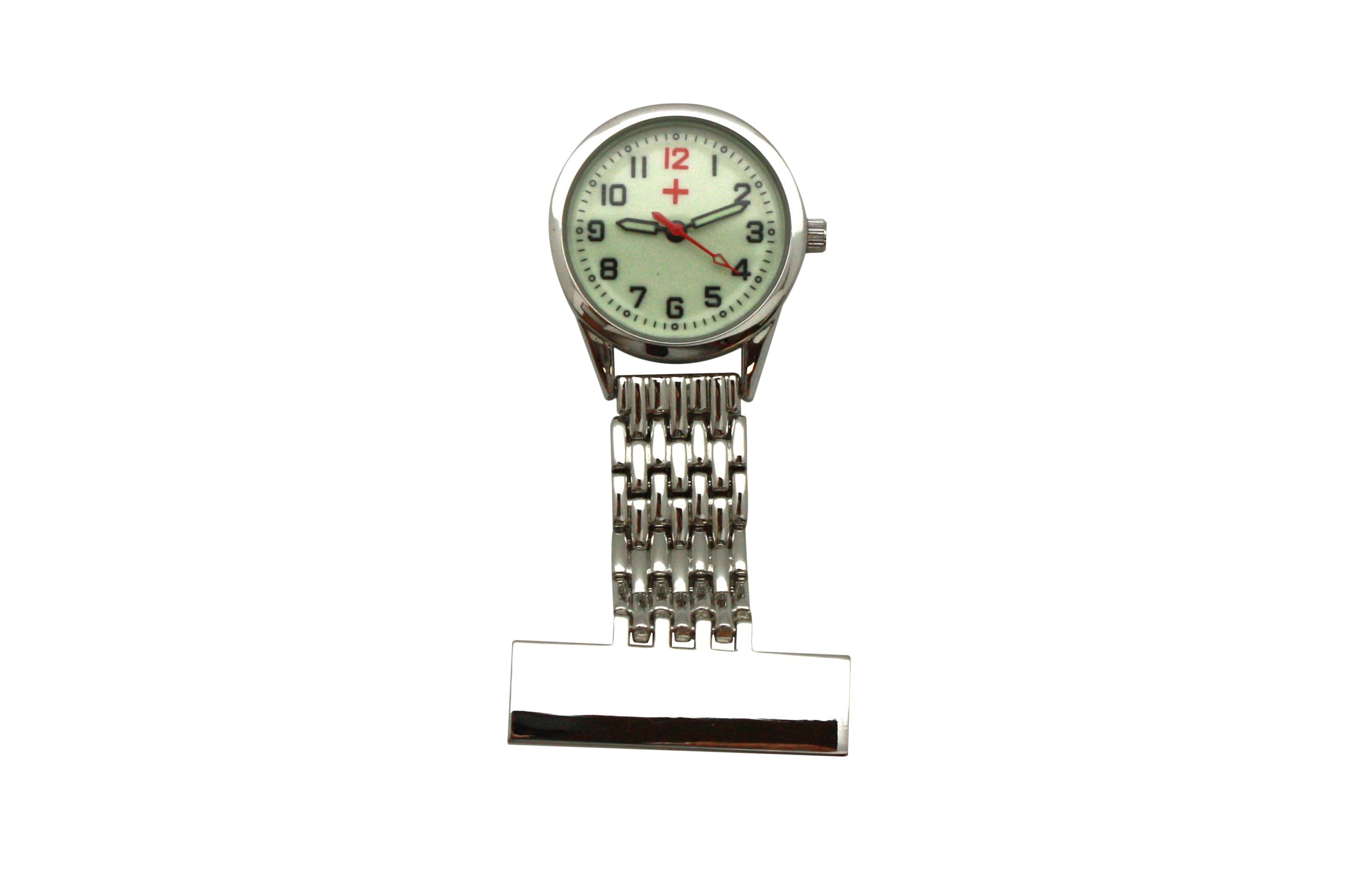 Olivia Pratt Silver Metal Elegant Fob Nurse Pocket Watch