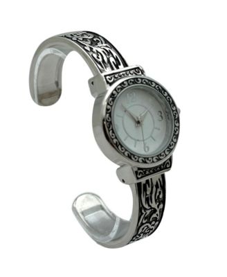 Antique Style Elegant Cuff Women Watch, Silver