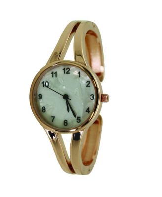 Rose Gold Olivia Pratt Slim Small Numbers Dial Metal Bangle Watch