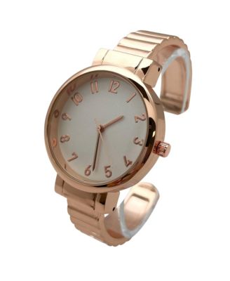 Rose Gold Round Face Every Day Versatile Bangle Women Watch