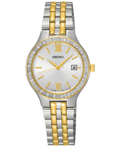 Seiko Women's Two-Tone Stainless Steel Bracelet Watch 27mm SUR758
