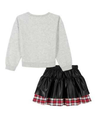 Girls' 2T-4T T-Shirt and Skirt, 2-Piece Set