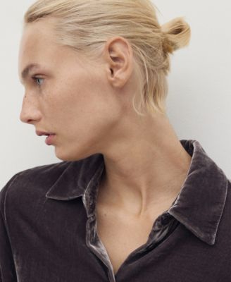 Women's Silk Velvet Pajama Shirt