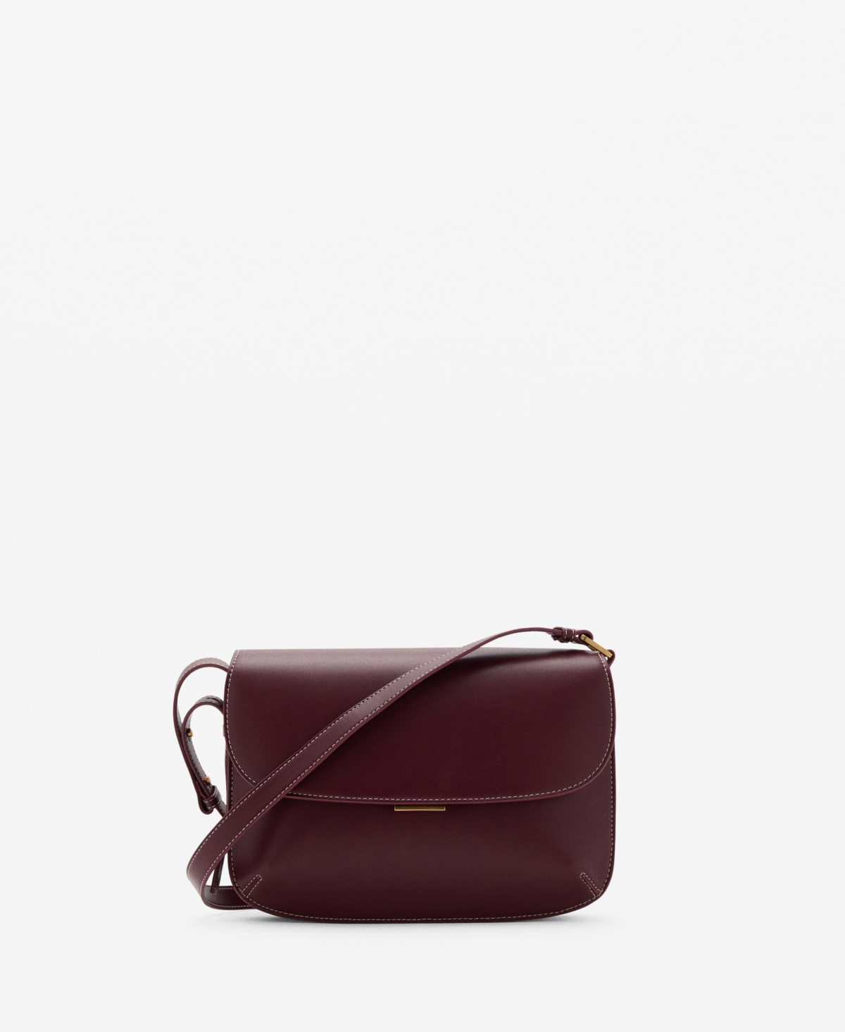 Mango Women's Flap Crossbody Bag In Burgundy