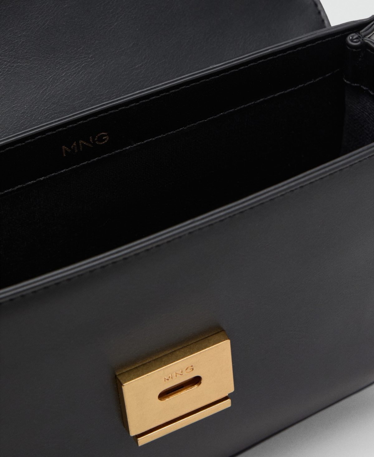 Mango Women's Flap Crossbody Bag In Black