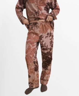 MANGO - Women's Blurred Print Pajama Bottoms
