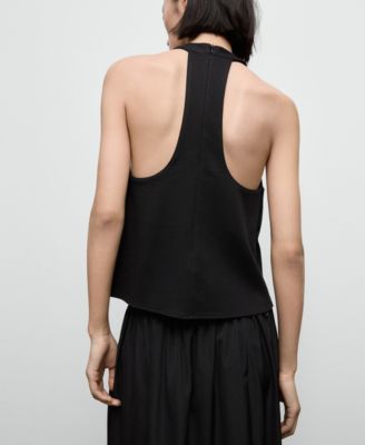 Women's Low-Cut Back Halter Top