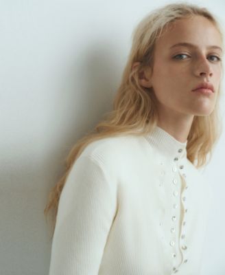 Women's Fine Rib Knit Cardigan