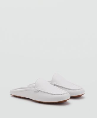 MANGO - Women's Leather Flat Shoes