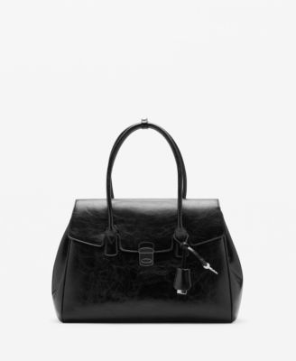 MANGO - Women's Flap Medium-Sized Handbag