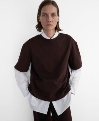 MANGO - Women's Oversized Cotton T-Shirt