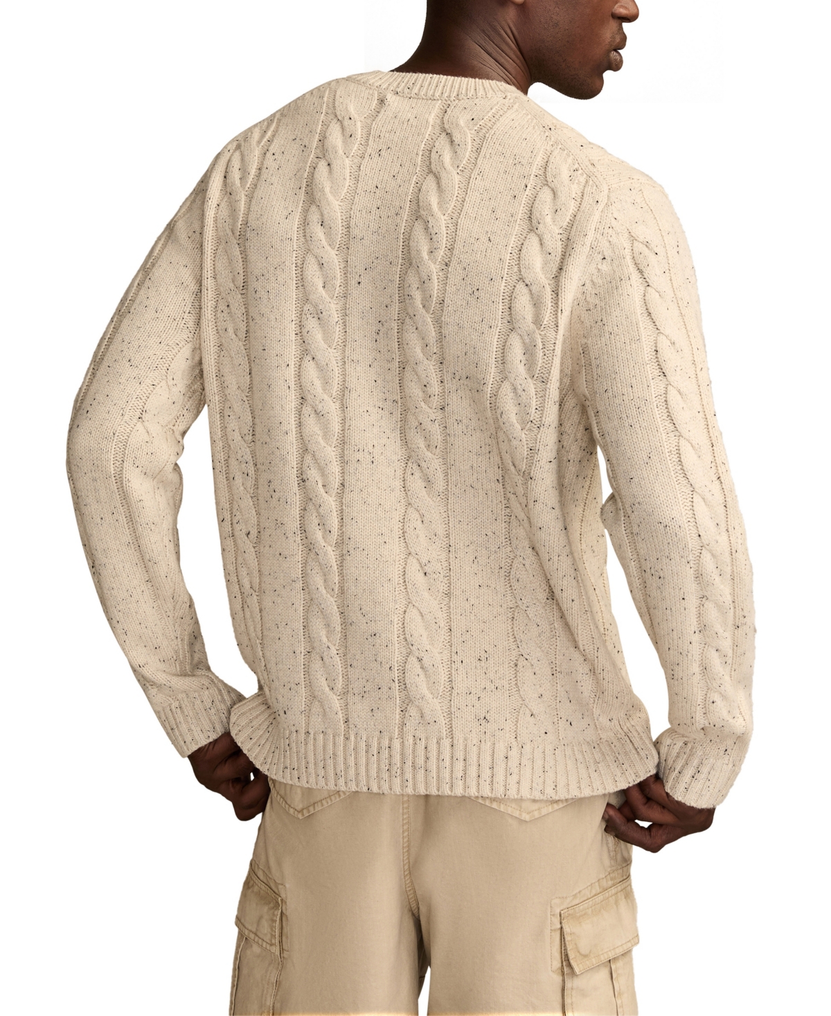Lucky Brand Men's Cable V-Neck Sweater