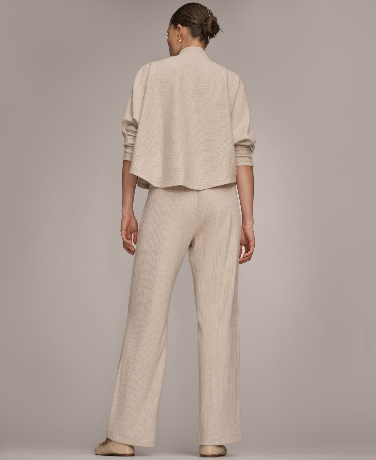 Women's Brushed Rib Dolman Funnel Neck Pullover