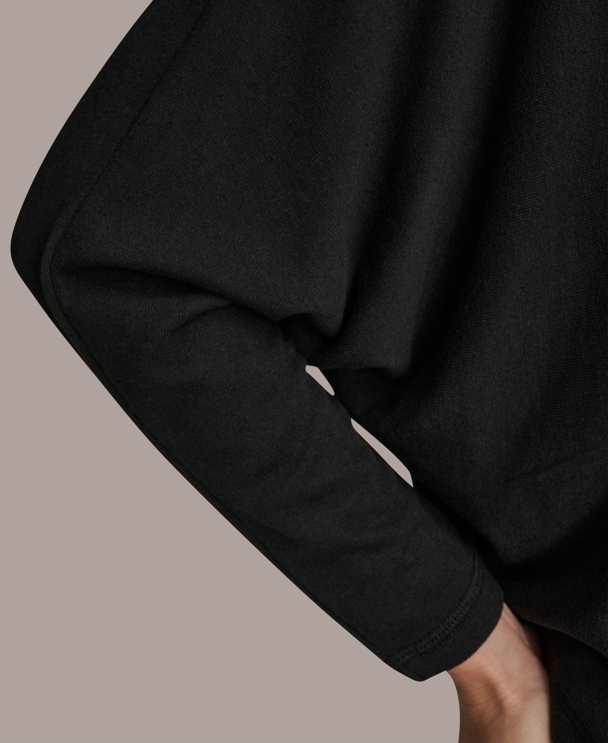 Donna Karan Weekend Women's Mock Neck Long Sleeve Top In Black