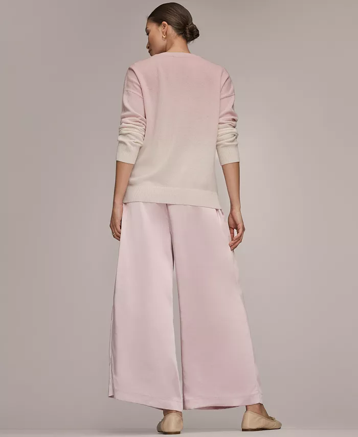 Women's Long Sleeve Wool Cashmere Blend Dye Dip Sweater - thumbnail 8