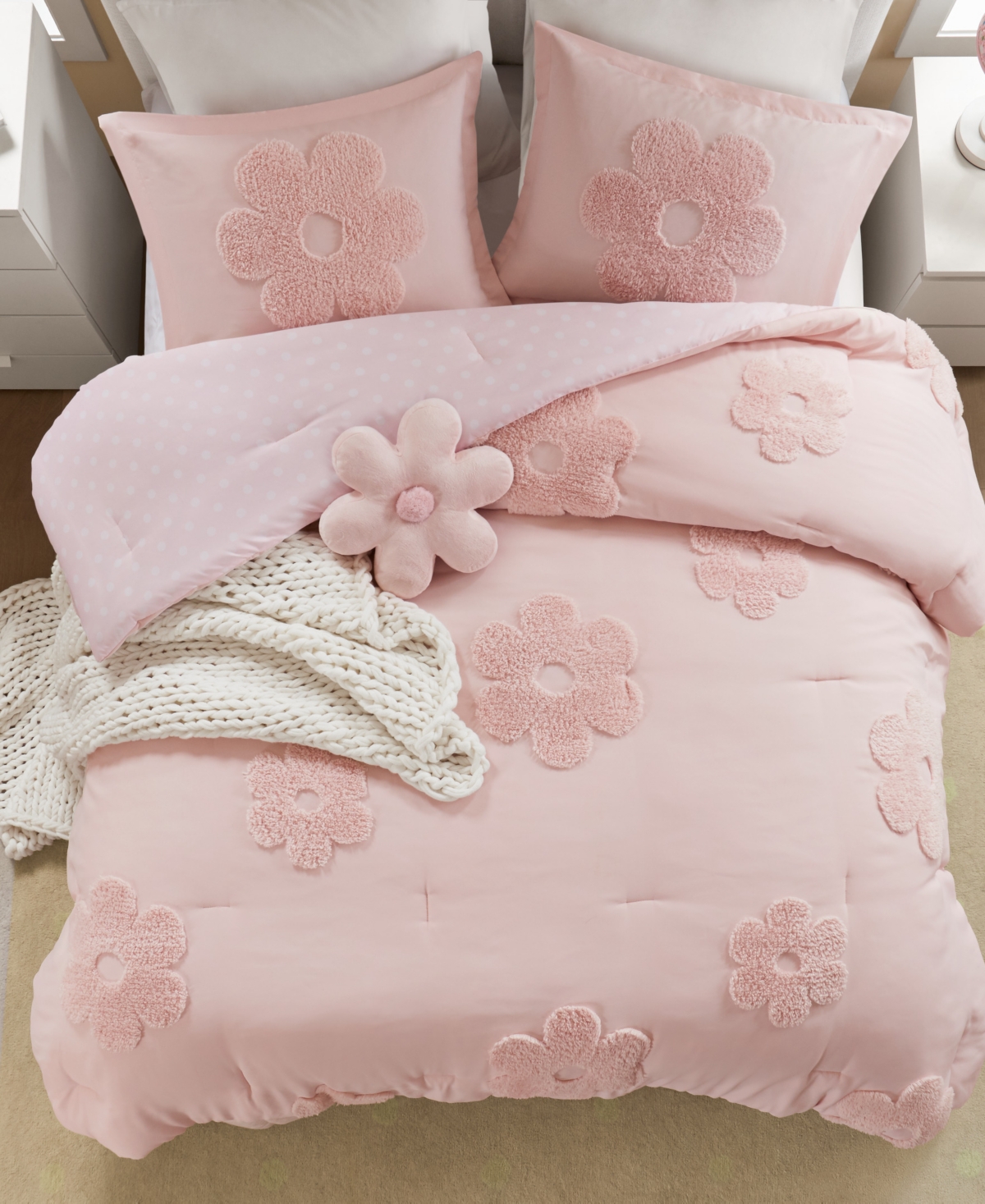 Intelligent Design Gracie Floral Reversible 4-pc. Comforter Set, Full/queen In Pink