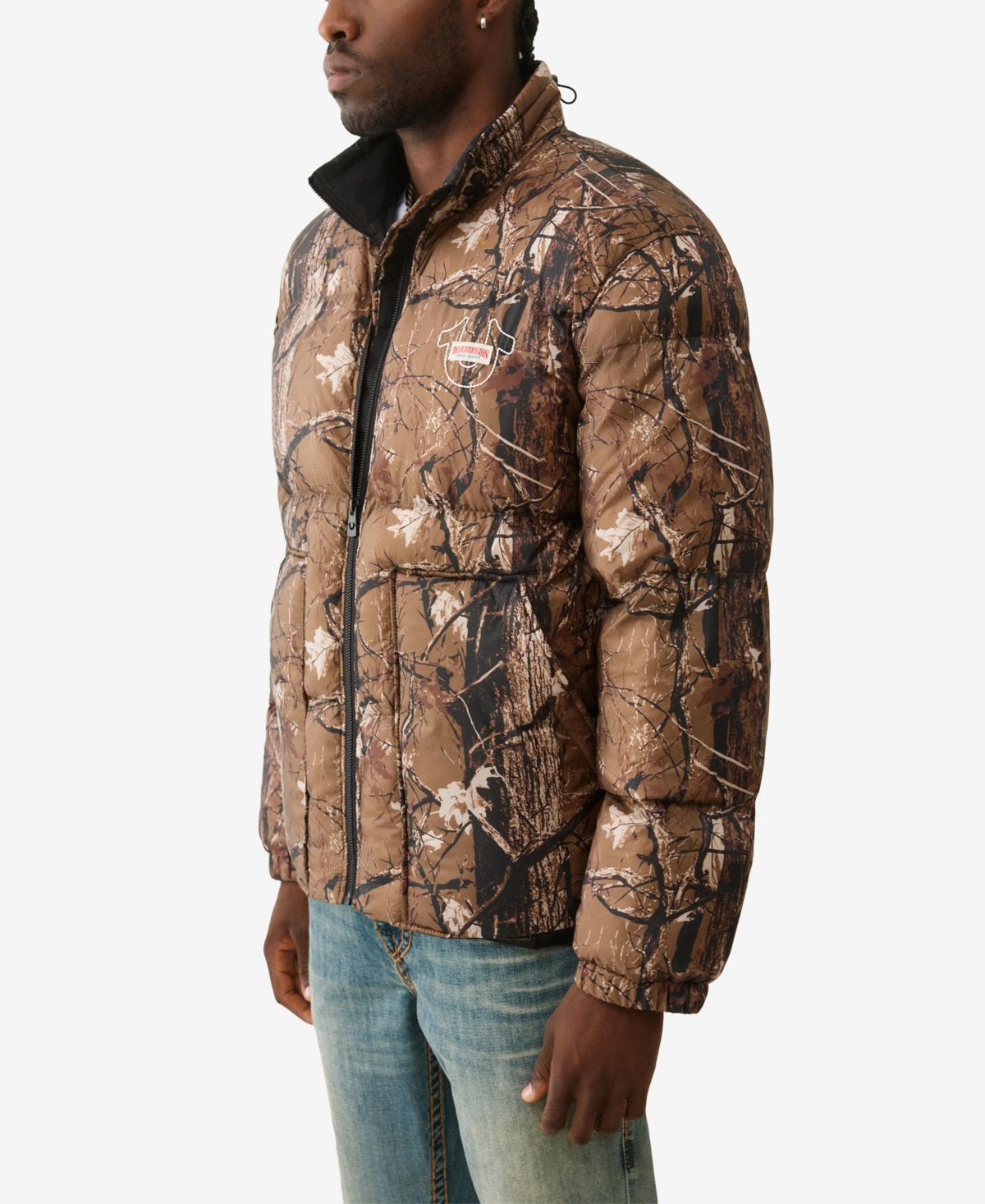 True Religion Men's Camo Printed Puffer Jacket