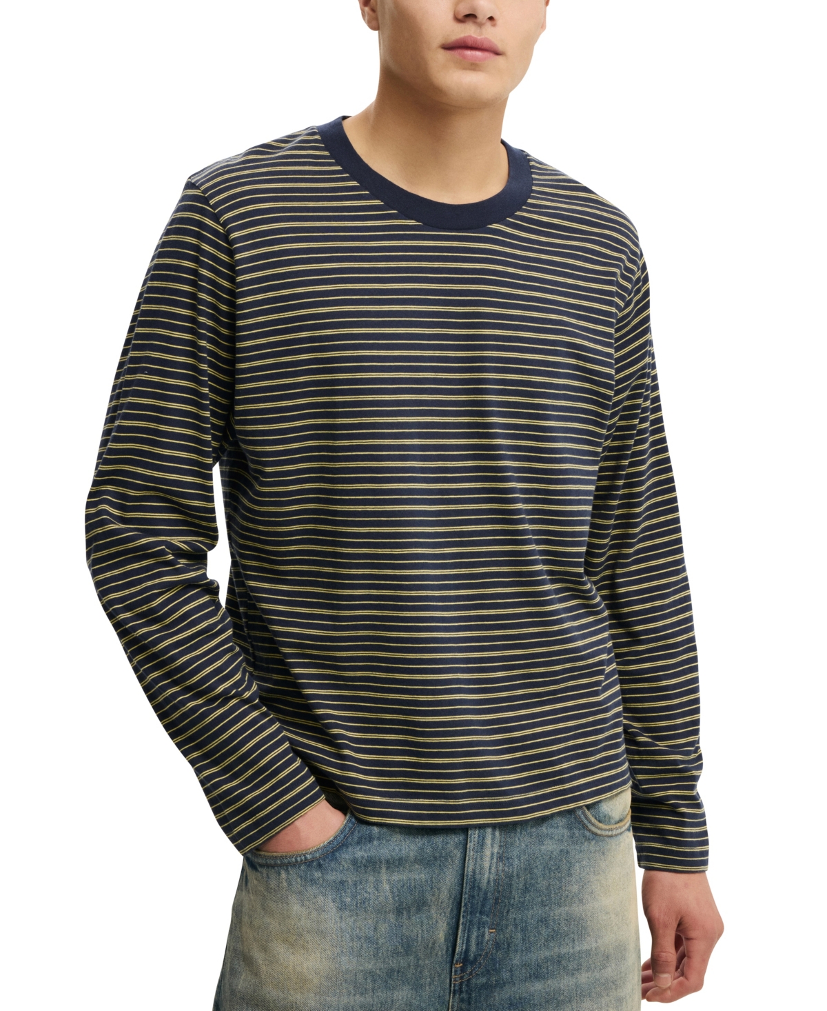 Cotton On Men's Cropped Fit Long-Sleeve T-Shirt