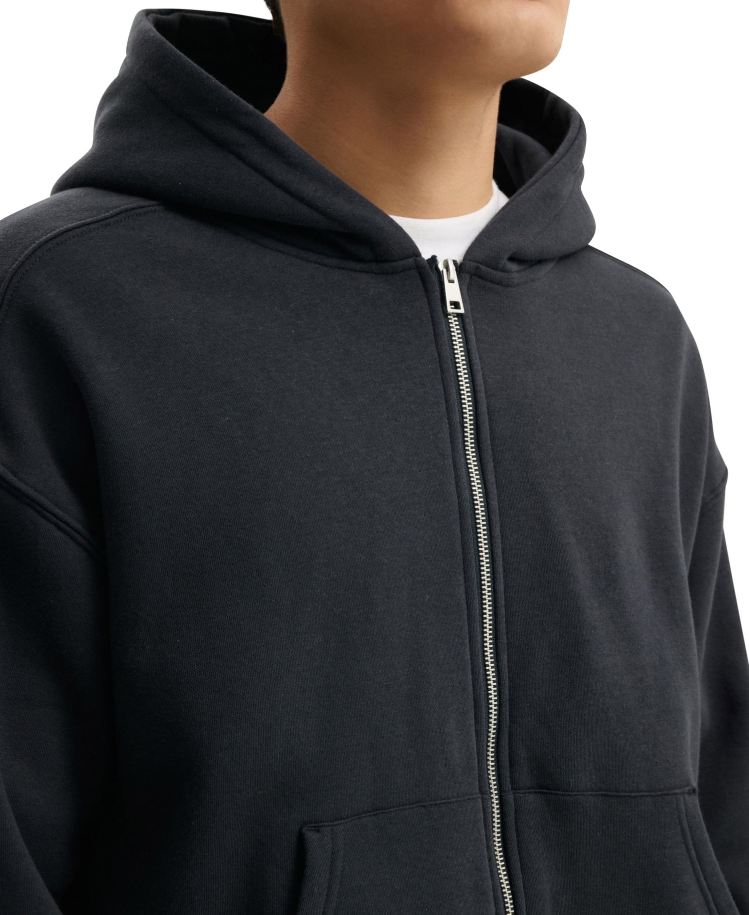 Men's Cropped Zip Up Hoodie