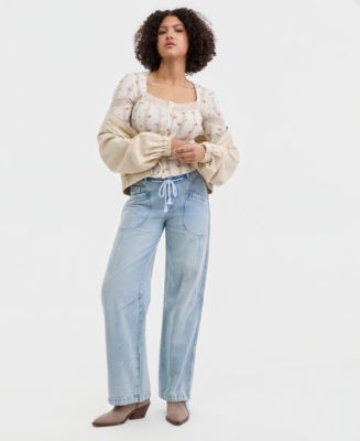 (取寄) フリーピープル レディース ラブ ランゲージ プル-オン Free People women Love Language Pull-on Hideaway Free People Women's Love Language Pull-On Jeans - Macy's