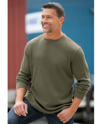 Men's Waffle-Knit Thermal Crewneck Tee