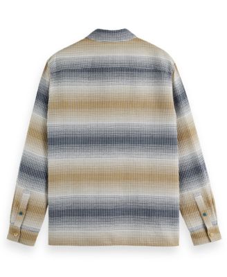 Men's Structure Stripe Waffle Long-Sleeve Shirt