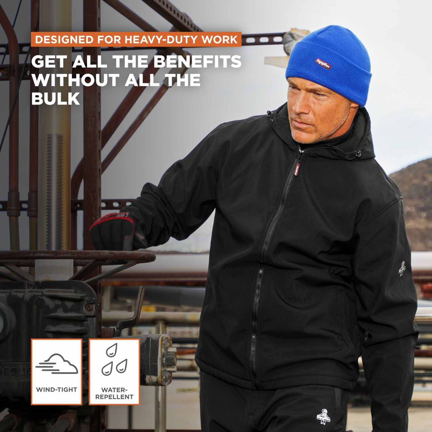 Big & Tall Lightweight Softshell Jacket with Hood
