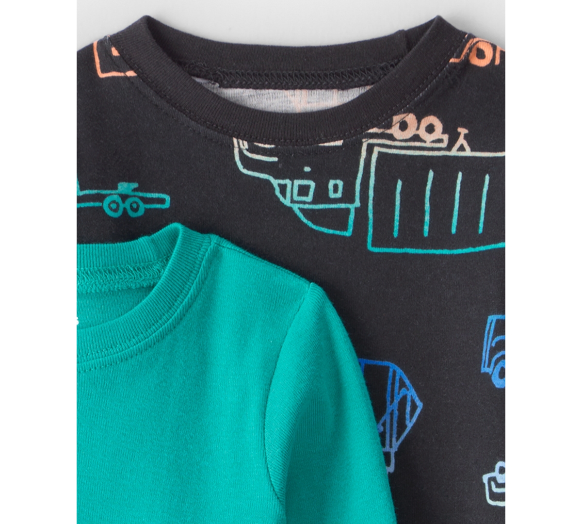 Carter's Baby Boys 4-Piece Truck Printed Long-Sleeve Top and Pants Set