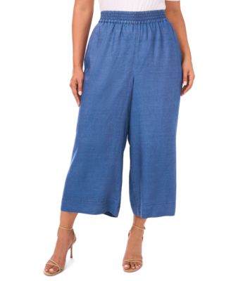 Vince Camuto - Plus Size Smocked Waist Wide Leg Pants