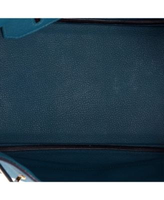 Birkin 30 Handbag Blue Togo with Gold Hardware