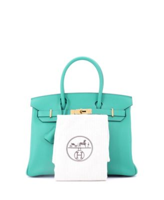Birkin 30 Handbag Green Epsom with Gold Hardware