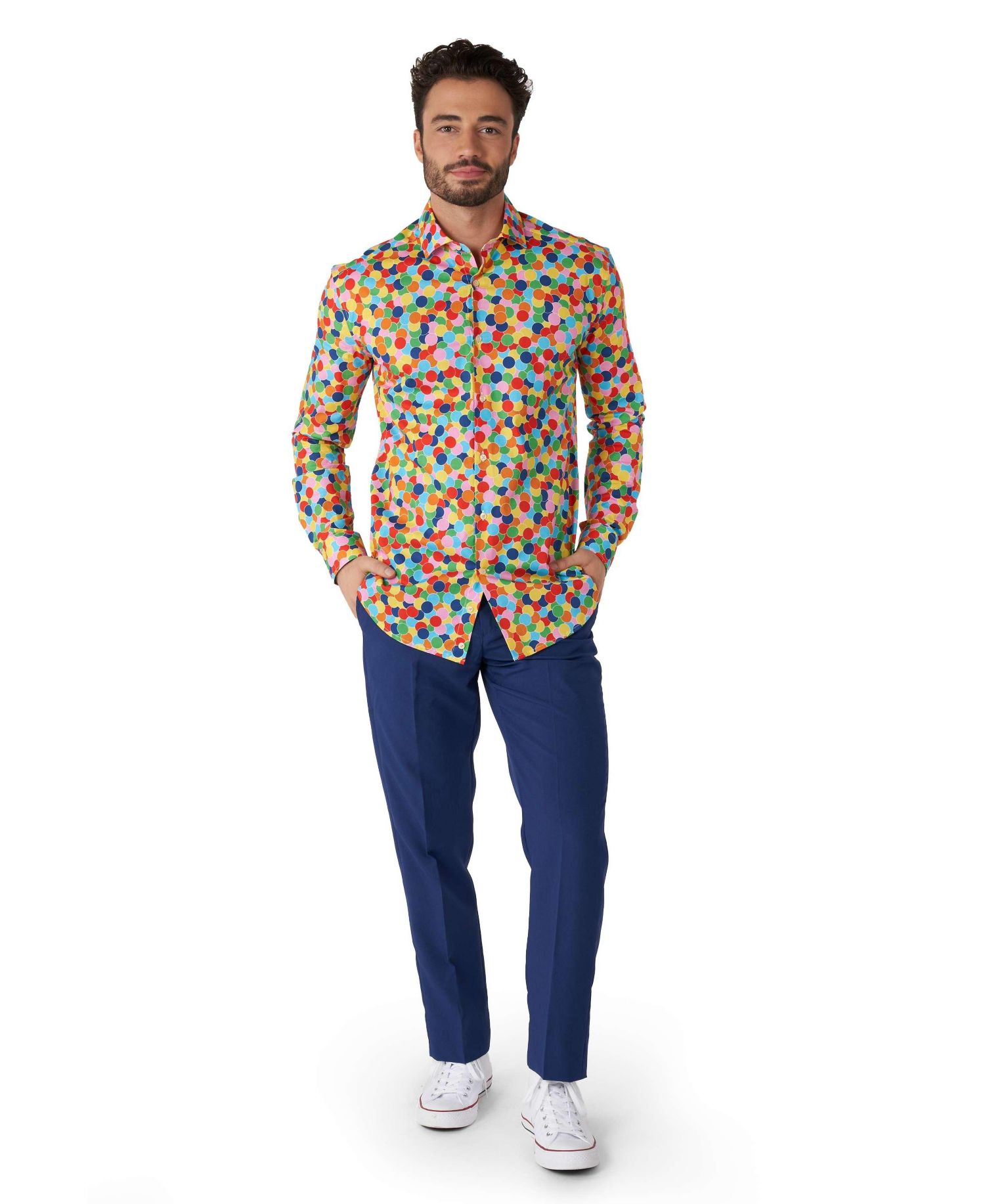 Big & Tall SHIRT LS Confetteroni