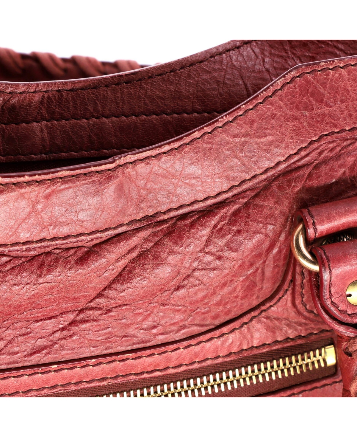 Pre-Owned Balenciaga Medium City Giant Studs Bag Leather