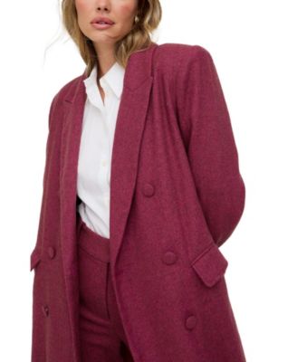 Women's Jakki Tailored Herringbone Print Coat