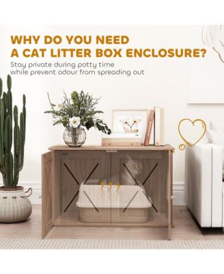 Cat Litter Box Enclosure, Hidden Cat Litter Box Furniture,