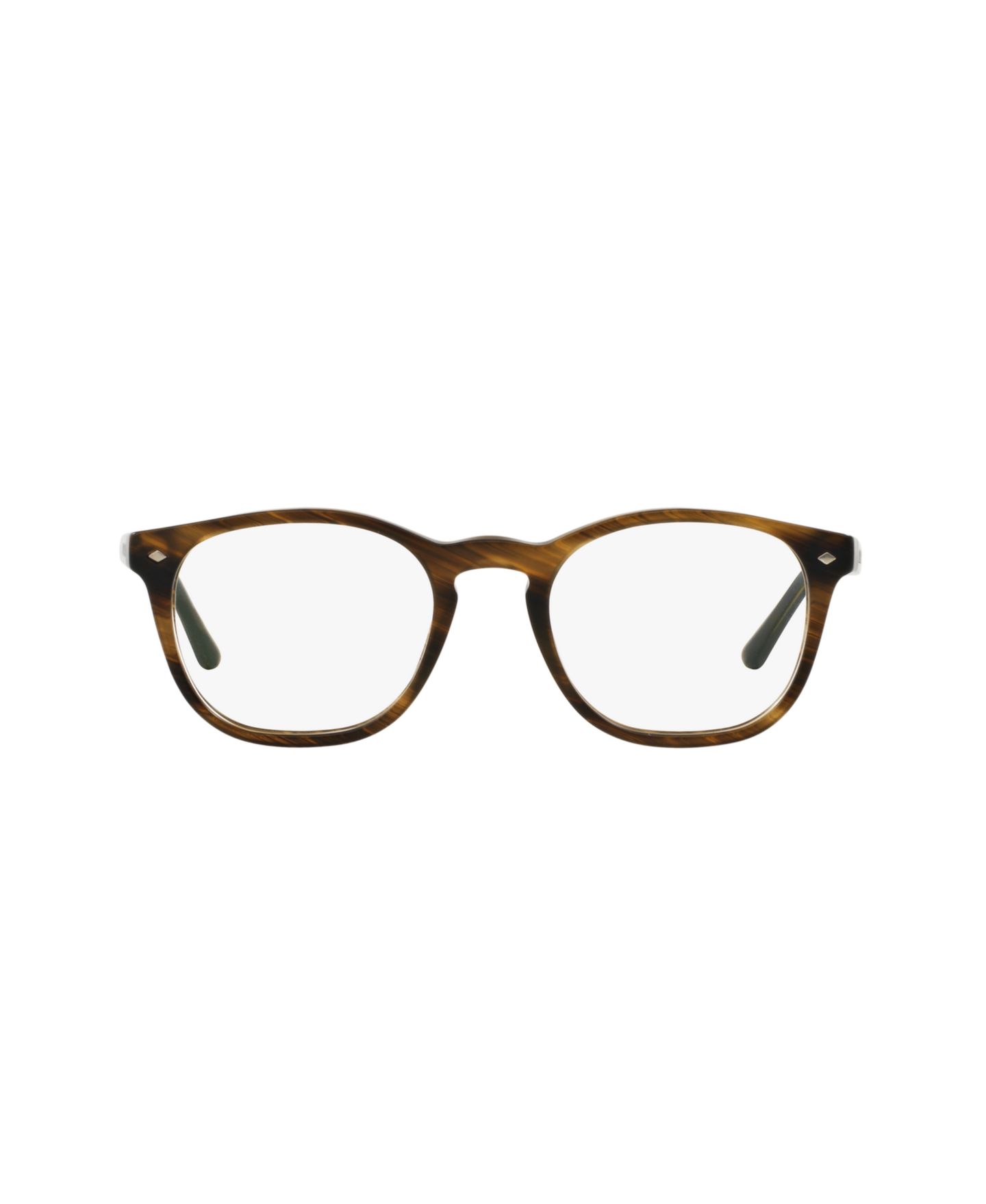 Мужские очки Giorgio Armani Man Panthos Plastic AR7074 Eyeglasses, цвет: Тёмный коричневый — фото 13