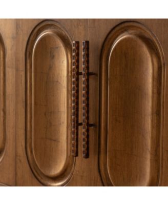 Sideboard Buffet Cabinet - Wood Kitchen Cabinet, Handleless 4-Door Console