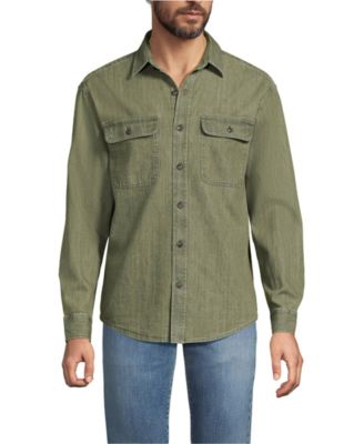 Men's Long Sleeve Indigo Work Shirt