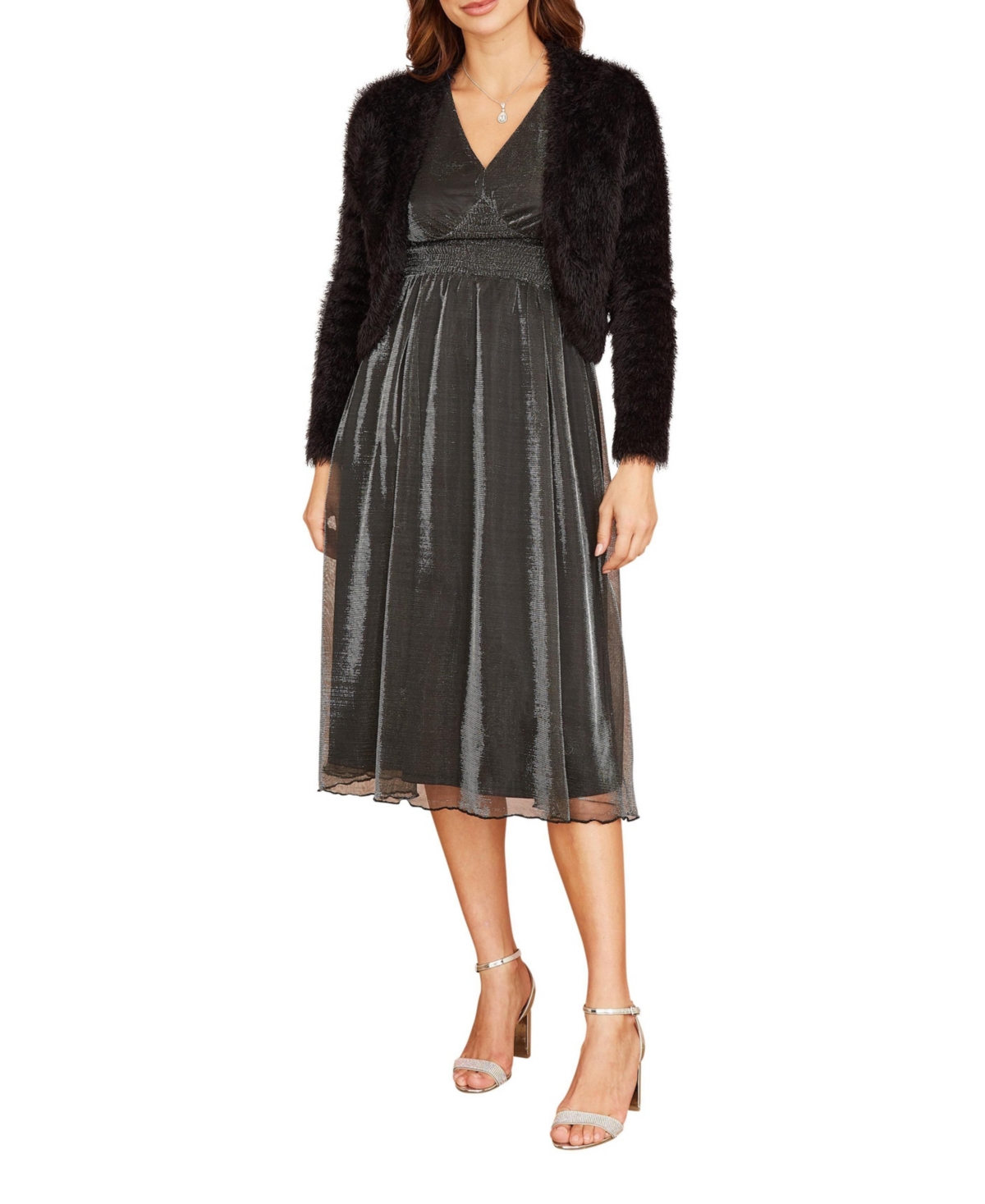 Yumi Women's Soft Eyelash Knit Bolero